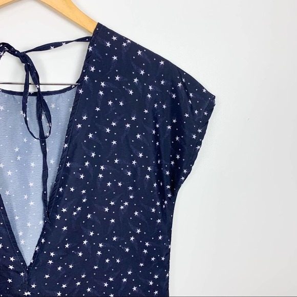 Noisy May ASOS Navy Blue Star Low Back Shift Mini Dress Size Extra Small - Picture 6 of 13